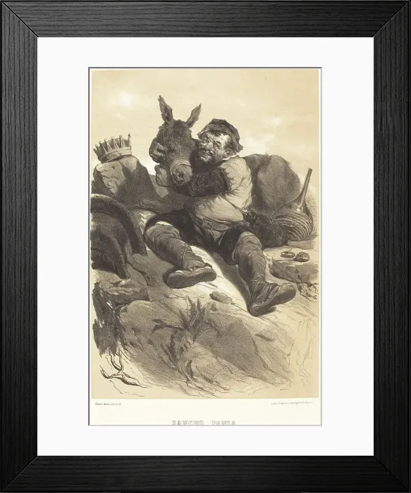 Framed Print : Sancho Panza, c. 1855. Creator: Célestin Nanteuil Framed Print : Sancho Panza, c. 1855. Creator: Célestin Nanteuil