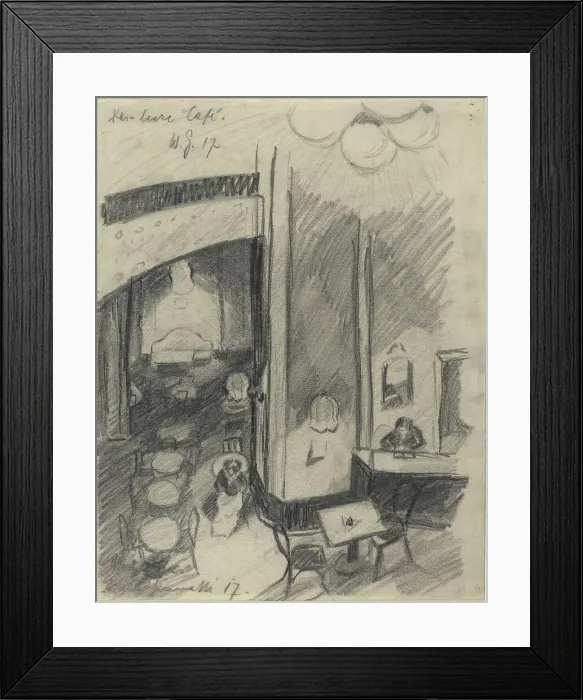 Framed Print : Das leere Café (The Empty Café), 1917. Creator: Walter Gramatté Framed Print : Das leere Café (The Empty Café), 1917. Creator: Walter Gramatté