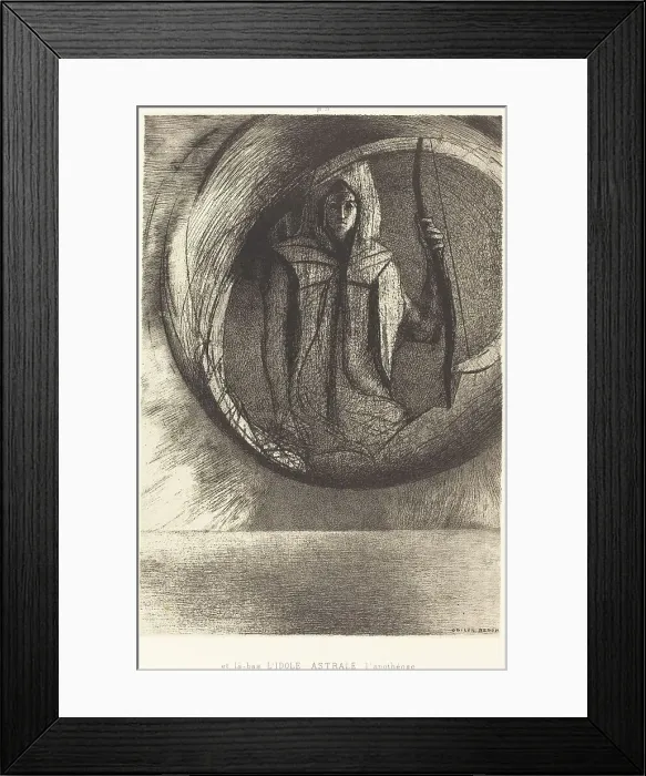 Framed Print : Et la-bas l'idole astrale, l'Apotheose (And beyond, the star idol, the apotheosis), 1891. Creator: Odilon Redon Framed Print : Et la-bas l'idole astrale, l'Apotheose (And beyond, the star idol, the apotheosis), 1891. Creator: Odilon Redon