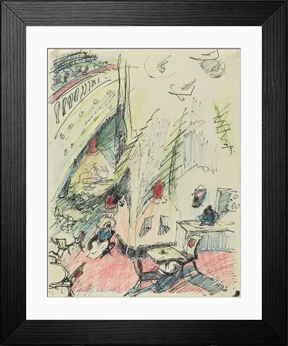 Framed Print : Das leere Café (The Empty Café), 1918. Creator: Walter Gramatté Framed Print : Das leere Café (The Empty Café), 1918. Creator: Walter Gramatté