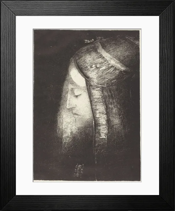 Framed Print : Profil de lumiere (Profile of light), 1886. Creator: Odilon Redon Framed Print : Profil de lumiere (Profile of light), 1886. Creator: Odilon Redon