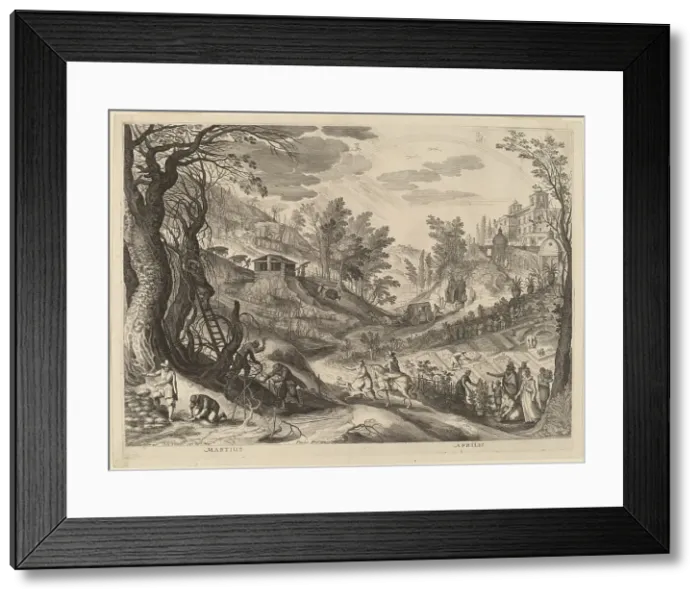 Framed Print : March and April, 1615. Creator: Aegidius Sadeler II