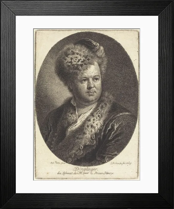 Framed Print : Johann Melchior Dinglinger, 1769. Creator: Georg Friedrich Schmidt Framed Print : Johann Melchior Dinglinger, 1769. Creator: Georg Friedrich Schmidt