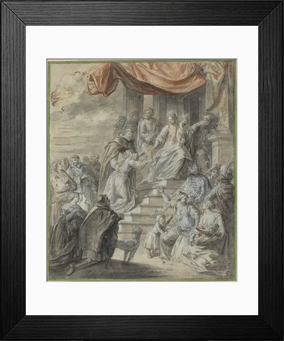 Framed Print : Madonna and Child with Rosary and Saint. Creator: Abraham Jansz van Diepenbeeck Framed Print : Madonna and Child with Rosary and Saint. Creator: Abraham Jansz van Diepenbeeck