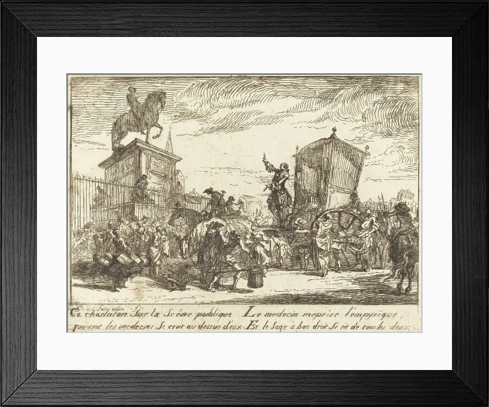 Framed Print : The Charlatan (Le charlatan), c. 1760. Creator: Gabriel de Saint-Aubin Framed Print : The Charlatan (Le charlatan), c. 1760. Creator: Gabriel de Saint-Aubin