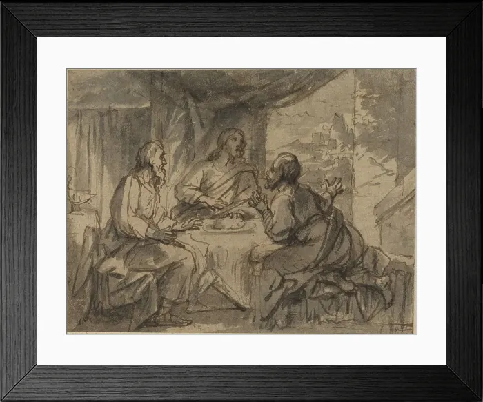 Framed Print : Supper at Emmaus. Creator: Abraham Jansz van Diepenbeeck Framed Print : Supper at Emmaus. Creator: Abraham Jansz van Diepenbeeck