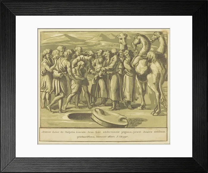 Framed Print : Joseph Sold into Slavery, 1783. Creator: John Skippe Framed Print : Joseph Sold into Slavery, 1783. Creator: John Skippe