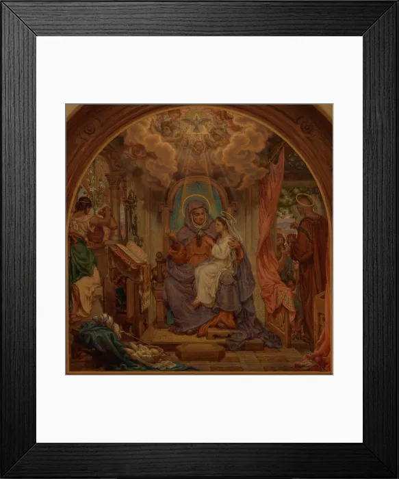 Framed Print : Esquisse pour l'église Sainte-Elisabeth : L'Education de la Vierge, 1872. Creator: Victor-François-Eloi Biennourry Framed Print : Esquisse pour l'église Sainte-Elisabeth : L'Education de la Vierge, 1872. Creator: Victor-François-Eloi Biennourry