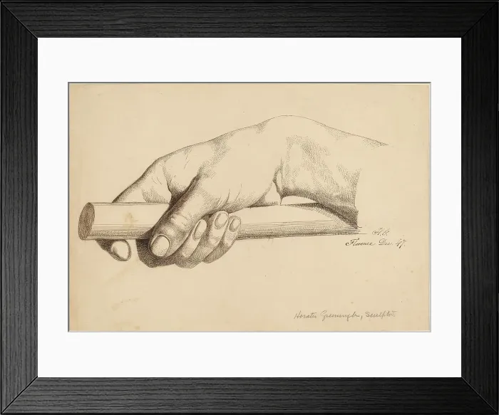 Framed Print : Right Hand Holding Short Rod, 1847. Creator: Horatio Greenough Framed Print : Right Hand Holding Short Rod, 1847. Creator: Horatio Greenough