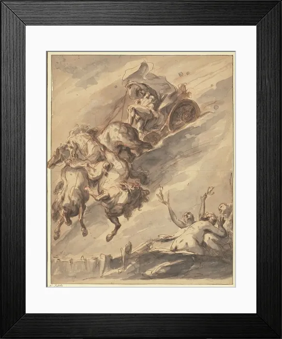 Framed Print : The Fall of Phaeton, 1745 / 1750. Creator: Gaspare Diziani Framed Print : The Fall of Phaeton, 1745 / 1750. Creator: Gaspare Diziani