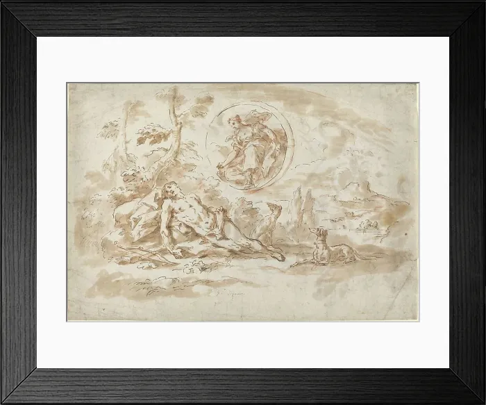 Framed Print : Diana and Endymion. Creator: Gaspare Diziani Framed Print : Diana and Endymion. Creator: Gaspare Diziani