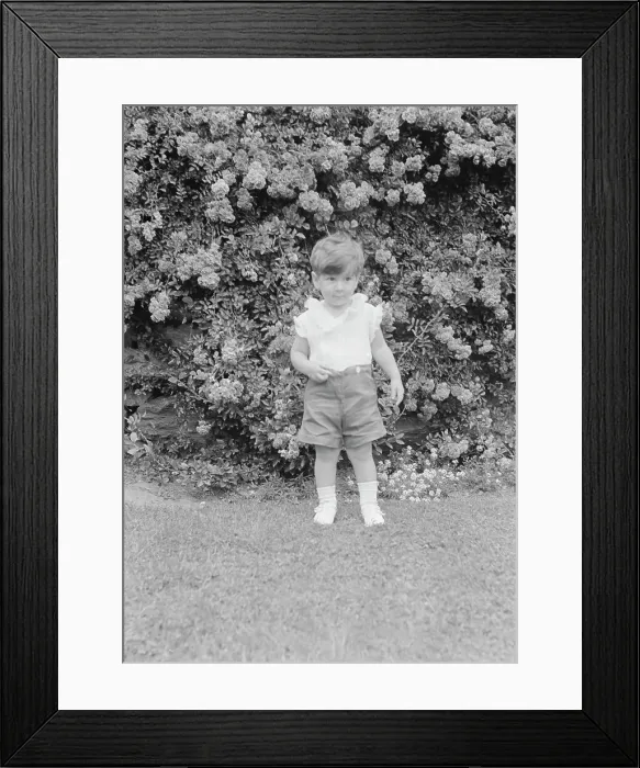Framed Print : Javits, Benjamin, child of, standing outdoors, 1933 July. Creator: Arnold Genthe Framed Print : Javits, Benjamin, child of, standing outdoors, 1933 July. Creator: Arnold Genthe