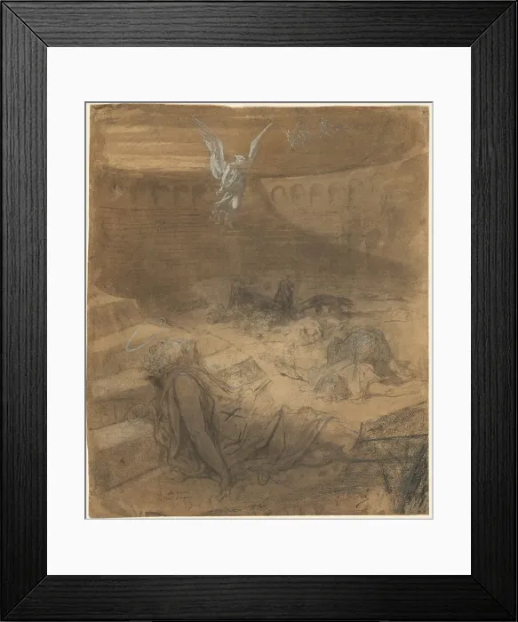 Framed Print : Christian Martyrs, 1869 / 1871. Creator: Gustave Doré Framed Print : Christian Martyrs, 1869 / 1871. Creator: Gustave Doré