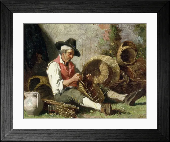 Framed Print : Le vannier, mid-late 19th century. Creator: Auguste Dutuit