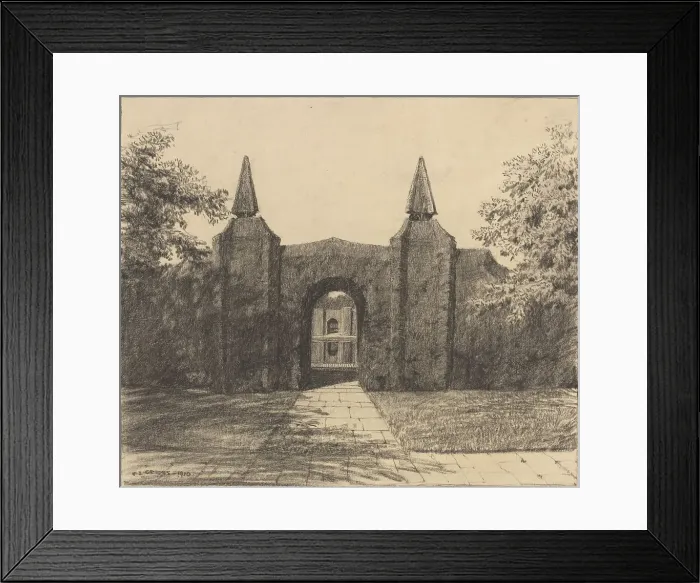 Framed Print : Topiary Archway, 1910. Creator: Frederick Landseer Maur Griggs Framed Print : Topiary Archway, 1910. Creator: Frederick Landseer Maur Griggs