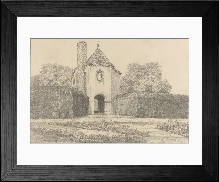 Framed Print : Garden House, 1909. Creator: Frederick Landseer Maur Griggs Framed Print : Garden House, 1909. Creator: Frederick Landseer Maur Griggs