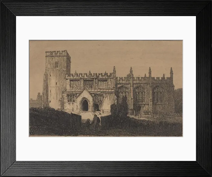 Framed Print : North Marston Church, 1909. Creator: Frederick Landseer Maur Griggs Framed Print : North Marston Church, 1909. Creator: Frederick Landseer Maur Griggs