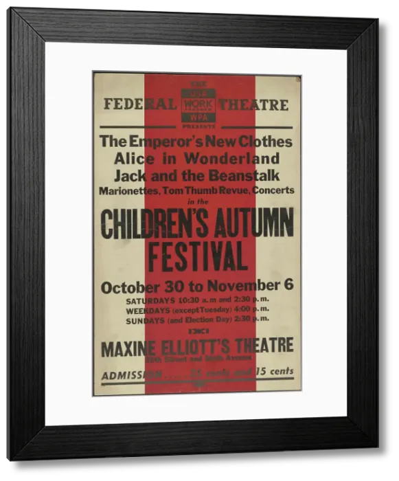 Framed Print : Children's Autumn Festival, New York, 1937. Creator: Unknown Framed Print : Children's Autumn Festival, New York, 1937. Creator: Unknown