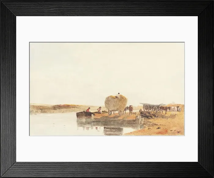 Framed Print : Evening on the Foss Dyke near Lincoln. Creator: Peter de Wint Framed Print : Evening on the Foss Dyke near Lincoln. Creator: Peter de Wint