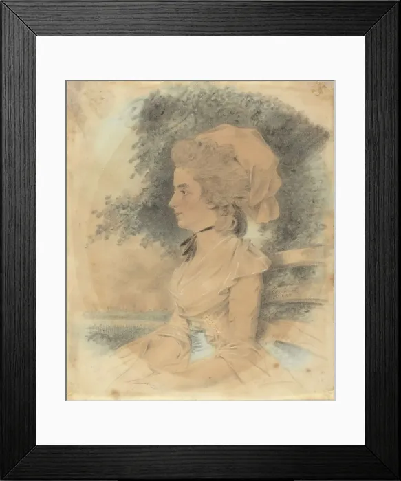 Framed Print : Mrs. George Mills, 1783. Creator: John Downman Framed Print : Mrs. George Mills, 1783. Creator: John Downman