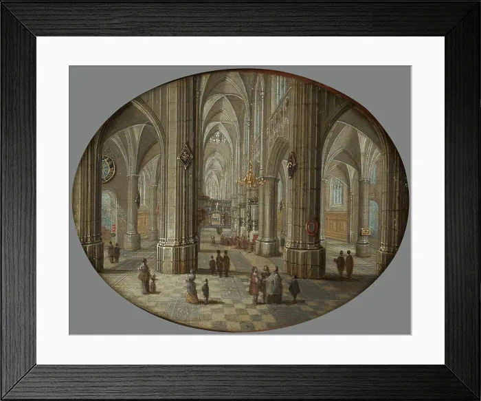 Framed Print : Intérieur d'église - Effet de jour, 1657. Creator: Pieter Neefs Framed Print : Intérieur d'église - Effet de jour, 1657. Creator: Pieter Neefs