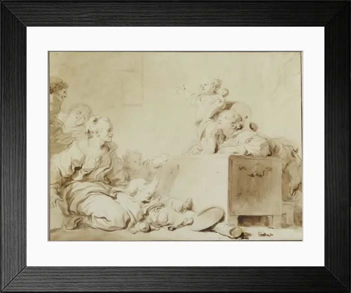 Framed Print : The Little Preacher, late 1770s. Creator: Jean-Honore Fragonard Framed Print : The Little Preacher, late 1770s. Creator: Jean-Honore Fragonard