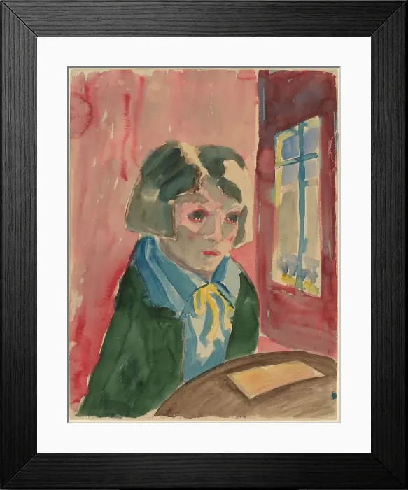 Framed Print : Mädchen am Fenster (Girl by the Window), 1922. Creator: Walter Gramatté Framed Print : Mädchen am Fenster (Girl by the Window), 1922. Creator: Walter Gramatté