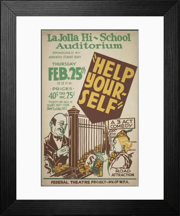 Framed Print : Help Yourself, [193-]. Creator: Unknown