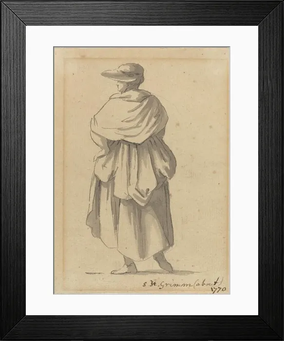 Framed Print : A Peasant Woman, c. 1770. Creator: Samuel Hieronymus Grimm Framed Print : A Peasant Woman, c. 1770. Creator: Samuel Hieronymus Grimm