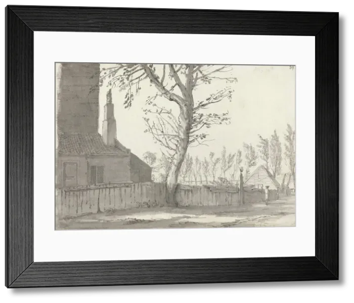 Framed Print : High Street at the Manor House, Marylebone, 1772. Creator: Samuel Hieronymus Grimm Framed Print : High Street at the Manor House, Marylebone, 1772. Creator: Samuel Hieronymus Grimm