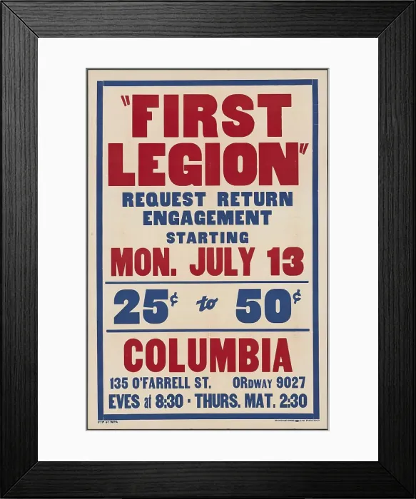 Framed Print : First Legion, [193-]. Creator: Unknown