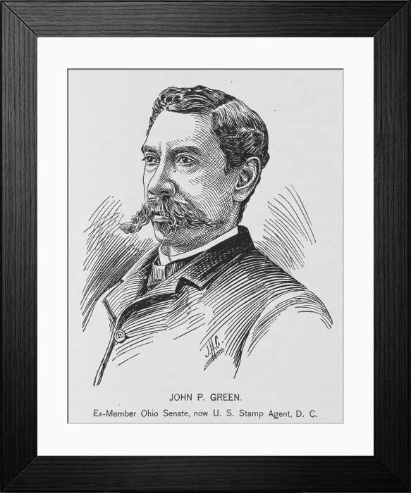 Framed Print : John P. Green; Ex-member Ohio Senate, now U.S. Stamp Agent, D.C. 1902. Creator: J. H. Cunningham Framed Print : John P. Green; Ex-member Ohio Senate, now U.S. Stamp Agent, D.C. 1902. Creator: J. H. Cunningham