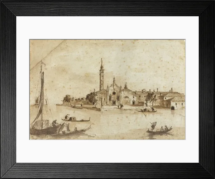 Framed Print : The Island of Madonna della Grazia. Creators: Francesco Guardi, Giacomo Guardi Framed Print : The Island of Madonna della Grazia. Creators: Francesco Guardi, Giacomo Guardi