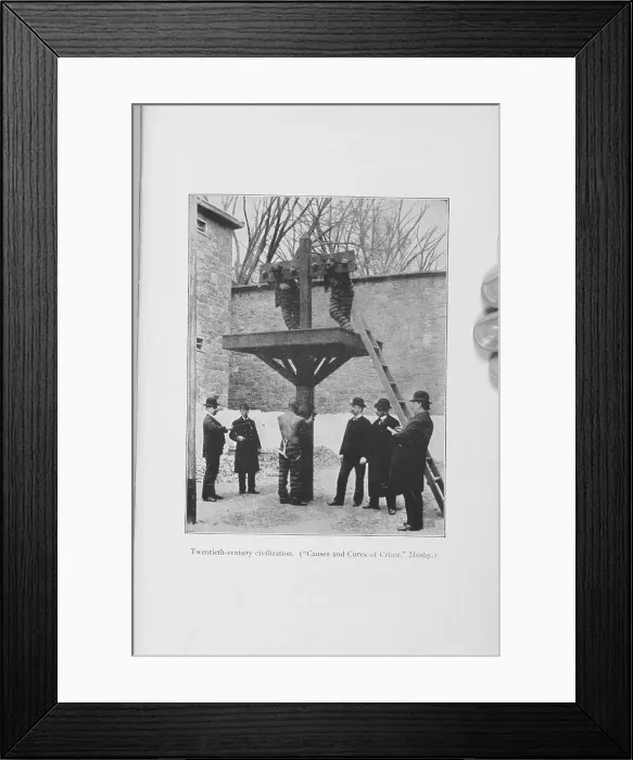 Framed Print : Twentieth-century civilization; ['Causes and Cures of Crime, Mosby], 1916. Creator: Unknown. Twentieth-century civilization; ['Causes and Cures of Crime, Mosby], 1916. Creator: Unknown