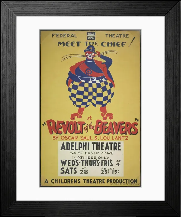 Framed Print : Revolt of the Beavers, New York, 1937. Creator: Unknown Framed Print : Revolt of the Beavers, New York, 1937. Creator: Unknown