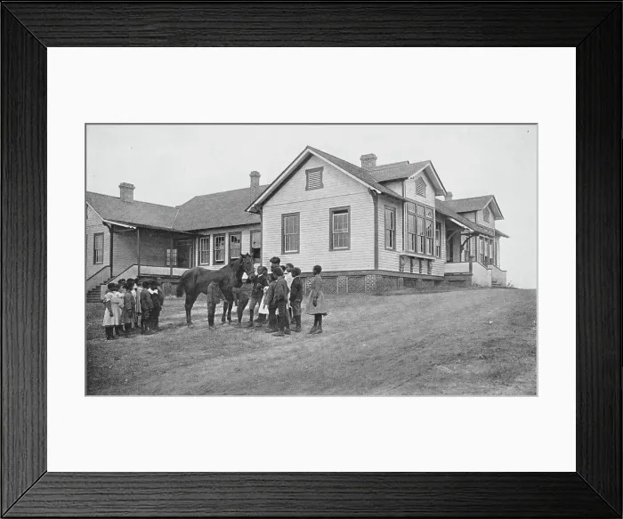 Framed Print : The children's house: class in nature study, 1904. Creator: Frances Benjamin Johnston Framed Print : The children's house: class in nature study, 1904. Creator: Frances Benjamin Johnston