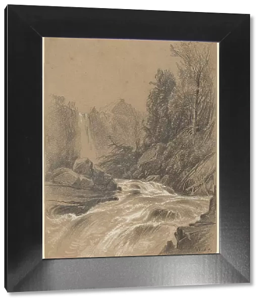 Mountain Landscape, Stream and Waterfall, 1860. Creator: William Hart