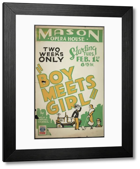 Framed Print : Boy Meets Girl, Los Angeles, 1938. Creator: Unknown Framed Print : Boy Meets Girl, Los Angeles, 1938. Creator: Unknown
