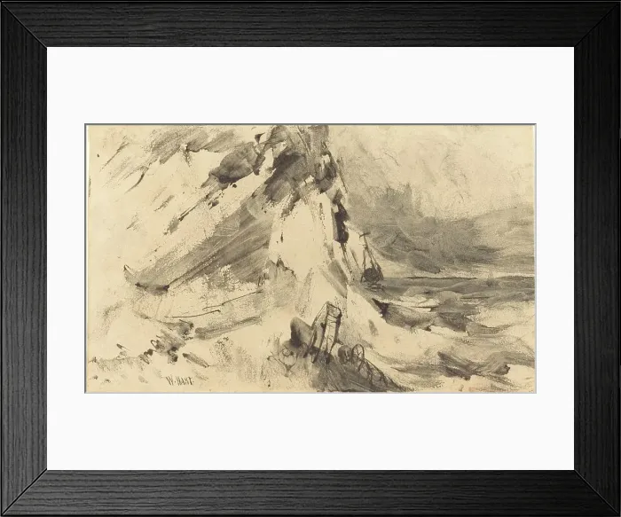 Framed Print : Shipwreck in Storm. Creator: William Hart Framed Print : Shipwreck in Storm. Creator: William Hart