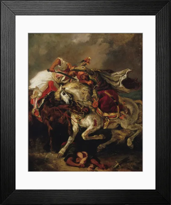 Framed Print : Le Combat du Giaour et du Pacha, 1835. Creator: Eugene Delacroix Framed Print : Le Combat du Giaour et du Pacha, 1835. Creator: Eugene Delacroix