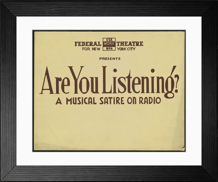 Framed Print : Are You Listening, New York, 1938. Creator: Unknown Framed Print : Are You Listening, New York, 1938. Creator: Unknown