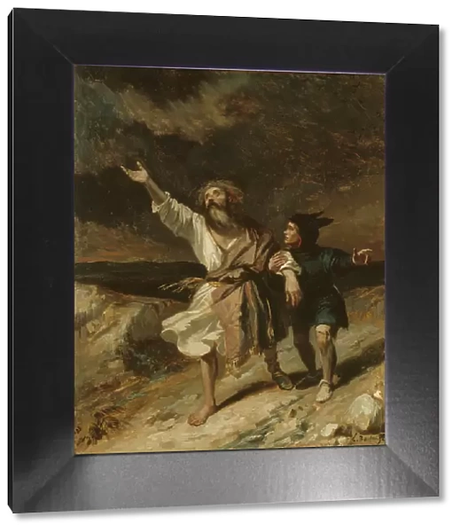 Le roi Lear et son fou pendant la tempête, 1836. Creator: Louis Candide Boulanger