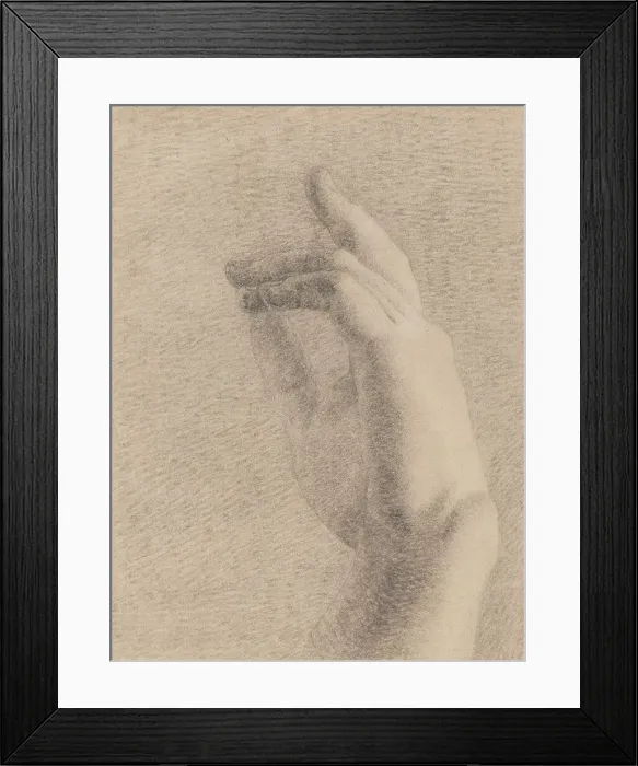 Framed Print : Study of a Hand [recto]. Creator: Benjamin Robert Haydon