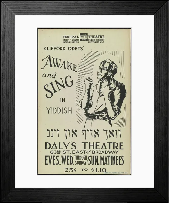 Framed Print : Awake and Sing, New York, 1938. Creator: Unknown Framed Print : Awake and Sing, New York, 1938. Creator: Unknown