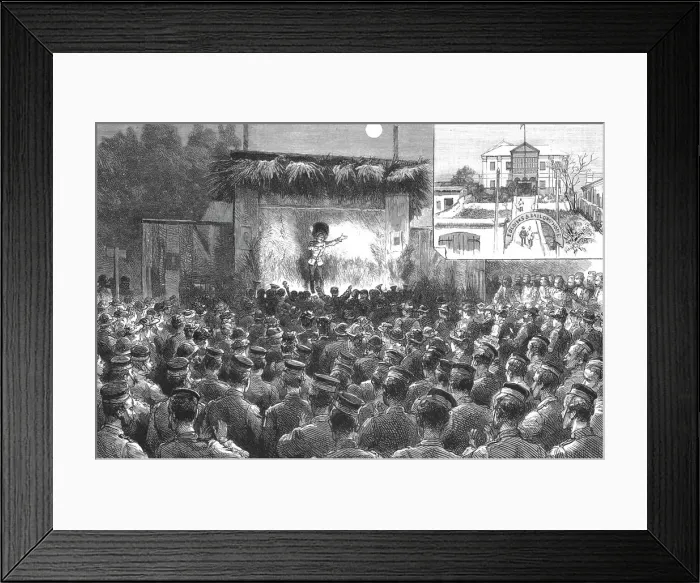 Framed Print : The Amusements of the Guards at Bermuda; Performance at an Open Air Café Chantant in aid of the Creator: Unknown. The Amusements of the Guards at Bermuda; Performance at an Open Air Café Chantant in aid of the Creator Framed Print : The Amusements of the Guards at Bermuda; Performance at an Open Air Café Chantant in aid of the Creator: Unknown. The Amusements of the Guards at Bermuda; Performance at an Open Air Café Chantant in aid of the Creator