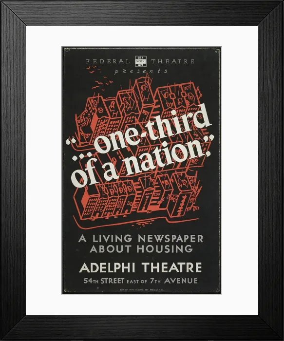 Framed Print : One Third of a Nation, New York, 1938. Creator: Unknown Framed Print : One Third of a Nation, New York, 1938. Creator: Unknown