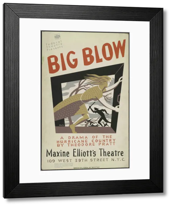 Framed Print : Big Blow, New York, 1938. Creator: Unknown Framed Print : Big Blow, New York, 1938. Creator: Unknown