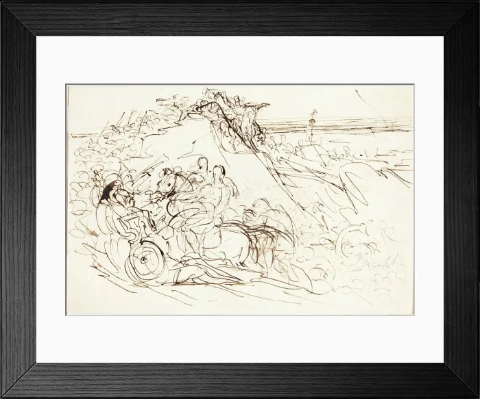 Framed Print : Xenophon and the Greeks Sighting the Sea [recto]. Creator: Benjamin Robert Haydon