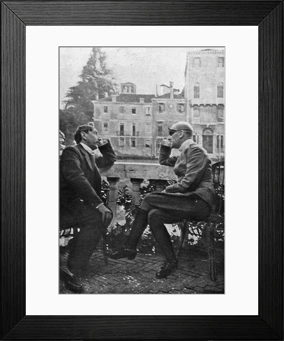 Framed Print : Barres et d'Annunzio; Maurice Barres et Gabriele d'Annunzio a Venise, 18 mai. M.Maurice... c1916. Creator: Unknown Framed Print : Barres et d'Annunzio; Maurice Barres et Gabriele d'Annunzio a Venise, 18 mai. M.Maurice... c1916. Creator: Unknown