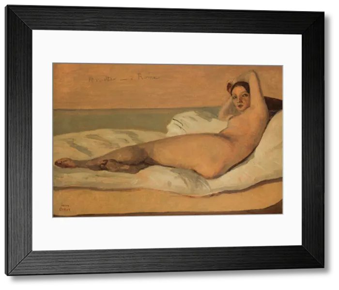 Framed Print : Marietta, 1843. Creator: Jean-Baptiste-Camille Corot Framed Print : Marietta, 1843. Creator: Jean-Baptiste-Camille Corot